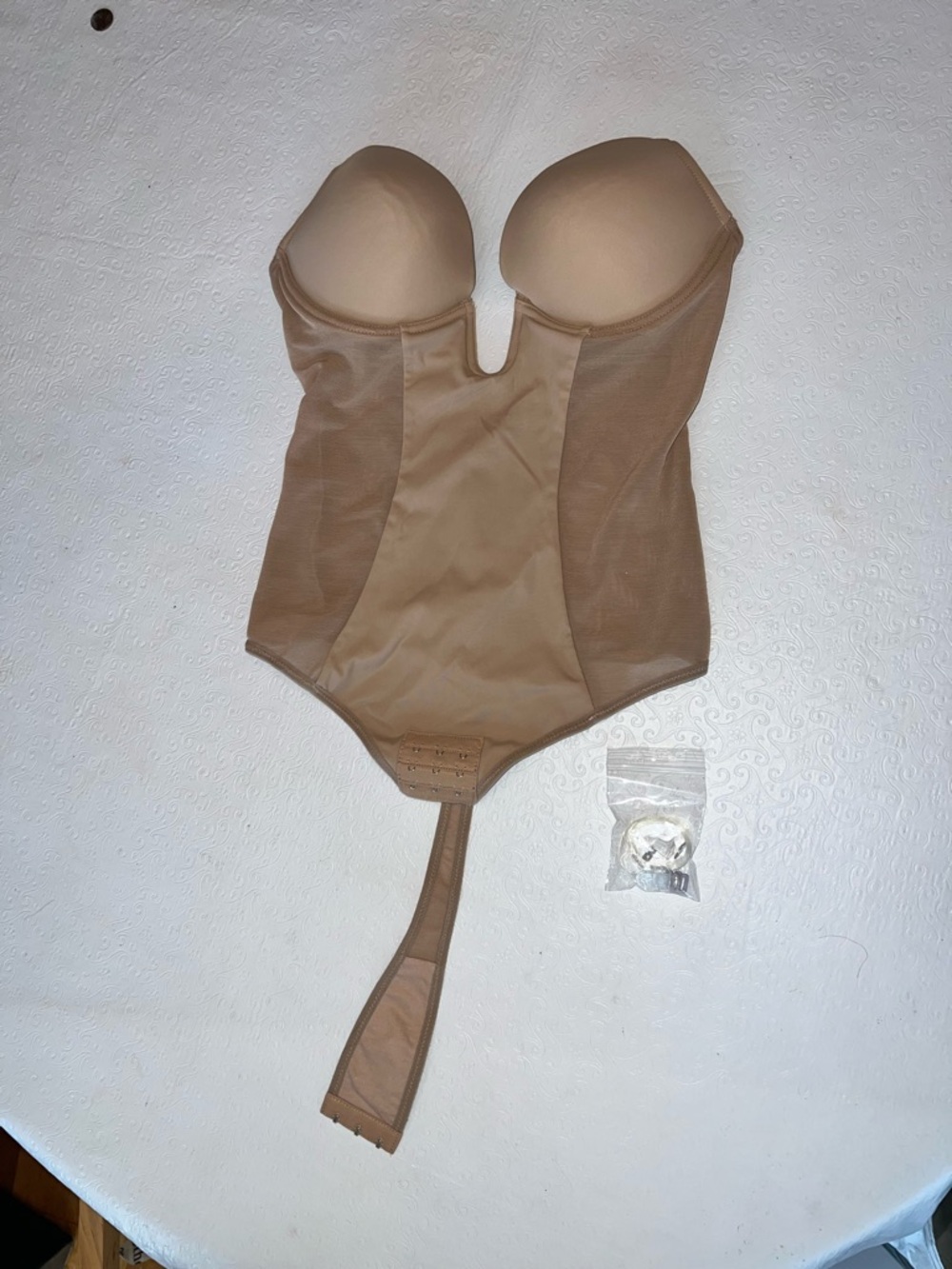 Madden Girl Nude Strapless Longline Shapewear Bodysuit